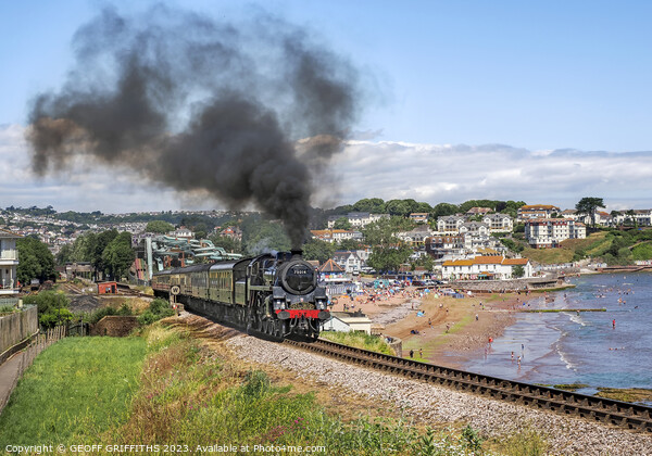 Steam train Goodrington Devon Picture Board by GEOFF GRIFFITHS