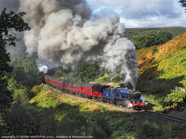 6023 King Edward II steam engine North Yorkshire M Picture Board by GEOFF GRIFFITHS