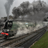 Buy canvas prints of steam engine 34072 '257 Squadron' Swanage by GEOFF GRIFFITHS