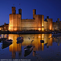 Buy canvas prints of Caernarfon Castle by GEOFF GRIFFITHS