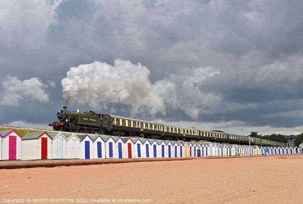 5239 Goodrington Sands holiday train Canvas Print by GEOFF GRIFFITHS
