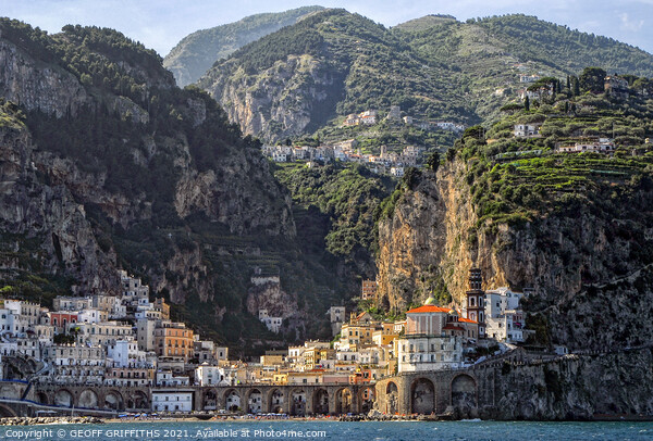 Atrani Italy Picture Board by GEOFF GRIFFITHS