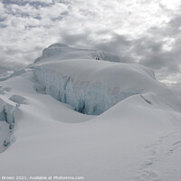 Buy canvas prints of Glacier and summit of Pisco, Cordillera Blanc, Peru by Nicholas Brown