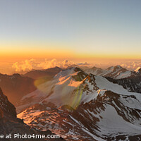 Buy canvas prints of Sunset from Camp 3, Aconcagua, Argentina by Nicholas Brown