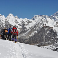 Buy canvas prints of Mera Peak with Everest beyond  by Nicholas Brown
