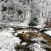 Buy canvas prints of MEECE BROOK WEIR by Russell Mander