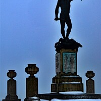 Buy canvas prints of PERSEUS IN THE SNOW by Russell Mander