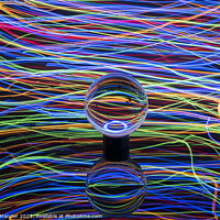 Buy canvas prints of LENS BALL AND LIGHTS 1  by Russell Mander