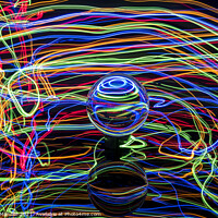 Buy canvas prints of LENS BALL AND LIGHTS 3 by Russell Mander