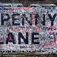 Buy canvas prints of Penny Lane L18 old street sign by Paul Anderson