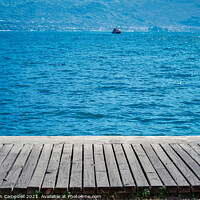 Buy canvas prints of Limone Sul Garda - Lake view and pier by Jonathan Campbell