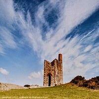 Buy canvas prints of Wheal Uny Tin Mine Engine House, Redruth Cornwall. by Ernest Sampson