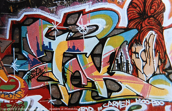 Graffiti Street Art Mural, New York USA. Picture Board by Ernest Sampson
