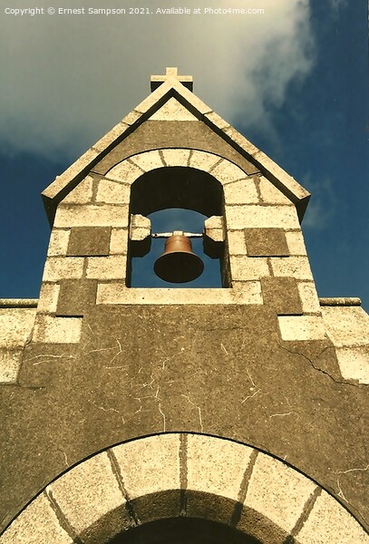 Church Bell Tower, St Day Road Cemetery Redruth  Picture Board by Ernest Sampson