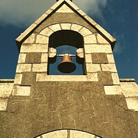 Buy canvas prints of Church Bell Tower, St Day Road Cemetery Redruth  by Ernest Sampson