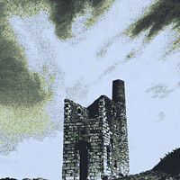 Buy canvas prints of Cornish Tin Mine Engine House, Redruth Cornwall. by Ernest Sampson