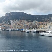Buy canvas prints of Quai louis Monoco 27 may a view from the cruise port by Anish Punchayil Sukumaran