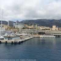 Buy canvas prints of Quai louis Monoco 27 may a view from the cruise port by Anish Punchayil Sukumaran