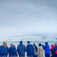 Buy canvas prints of a group of people watching glacier in Antarctica by Anish Punchayil Sukumaran