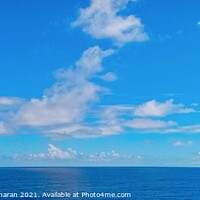 Buy canvas prints of clam and blue ocean and beautiful sky by Anish Punchayil Sukumaran