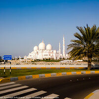 Buy canvas prints of  UAE Abu Dhabi Sheikh Zayed Grand Mosque in Abu Dhabi, United Arab Emirates.  by Anish Punchayil Sukumaran