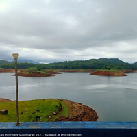 Buy canvas prints of a view of kulamavu dam  in kerala India by Anish Punchayil Sukumaran