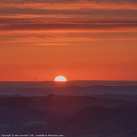 Buy canvas prints of Rising sun over the Shropshire Hills by Alan Dunnett