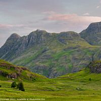 Buy canvas prints of Langdale Pikes at sunrise by Alan Dunnett