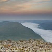 Buy canvas prints of Wastwater mist from Scafell by Alan Dunnett
