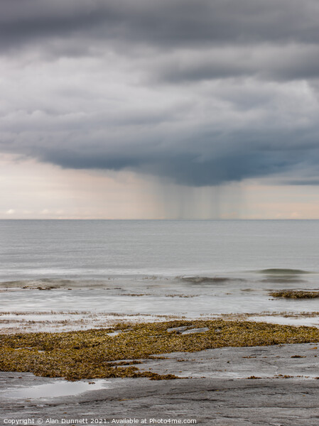 Rain at Sea Picture Board by Alan Dunnett