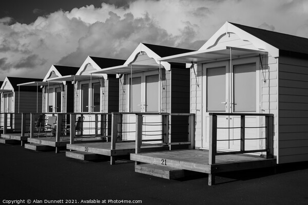Beach huts Picture Board by Alan Dunnett