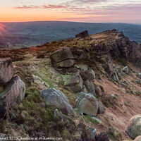 Buy canvas prints of Roaches sunrise by Alan Dunnett