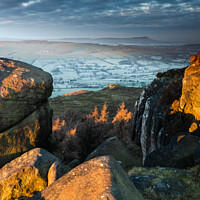 Buy canvas prints of Sunrise beyond the Roaches-3410 by Alan Dunnett