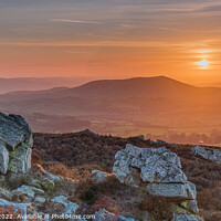 Buy canvas prints of Sunset from Stiperstones, Shropshire by Alan Dunnett