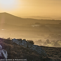 Buy canvas prints of  Pre Sunset from Stiperstones, Shropshire by Alan Dunnett