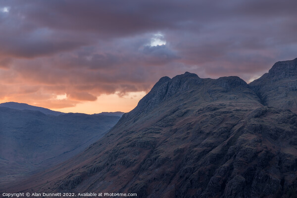 Bedtime for the Langdale Pikes Picture Board by Alan Dunnett