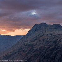 Buy canvas prints of Bedtime for the Langdale Pikes by Alan Dunnett