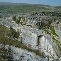 Buy canvas prints of Above Malham Cove by Alan Dunnett