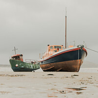 Buy canvas prints of Beached in fog by Alan Dunnett