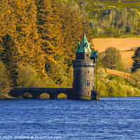 Buy canvas prints of Straining Tower Lake Vyrnwy by Alan Dunnett