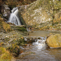 Buy canvas prints of Rhiwargor Waterfall lower by Alan Dunnett