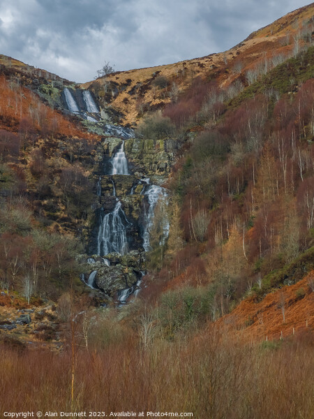 Pistyll Rhyd-y-meinciau (Rhiwargor Waterfalls) Picture Board by Alan Dunnett