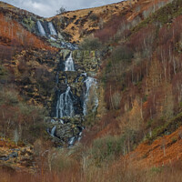Buy canvas prints of Pistyll Rhyd-y-meinciau (Rhiwargor Waterfalls) by Alan Dunnett