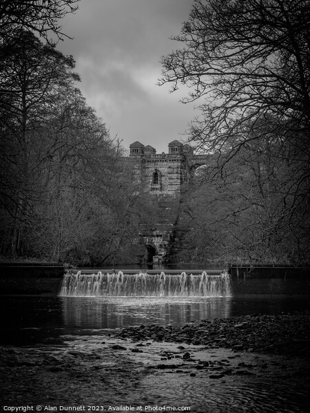 Llyn Efyrnwy Dam and weir Picture Board by Alan Dunnett