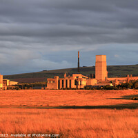 Buy canvas prints of Sunset on Cement Works by Alan Dunnett