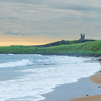 Buy canvas prints of Coastal Serenity Unveiled at Dunstanburgh by Alan Dunnett