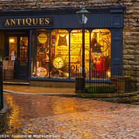 Buy canvas prints of Hawes Antiques shop by Alan Dunnett