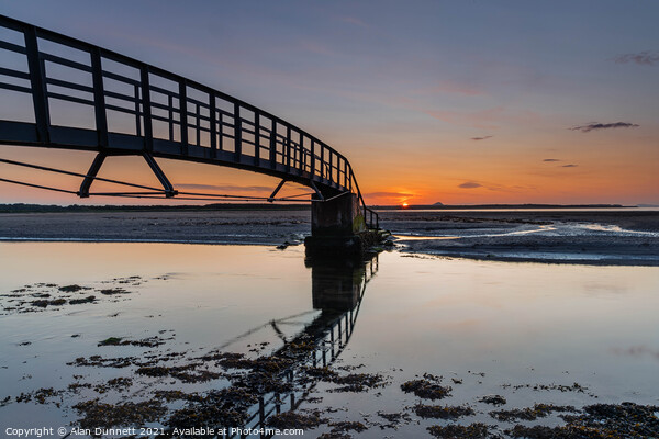 Belhaven Bridge Sunset Picture Board by Alan Dunnett