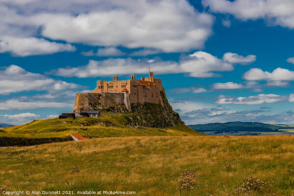 Lindisfarne Castle Picture Board by Alan Dunnett