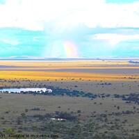 Buy canvas prints of Landscape with rainbow Klein Karoo, near Cradock South Africa by Pieter Marais